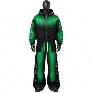 Ensemble de survêtement à capuche avec logo et design personnalisés, manches longues, vêtements décontractés d'automne avec poches latérales, fabriqué par Elson Sports - Product Image 1