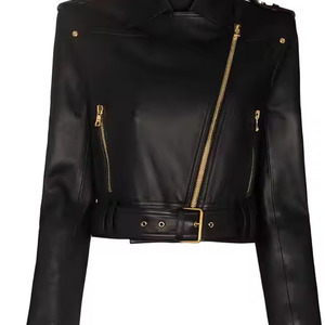 Veste de moto en cuir confortable pour femmes, respirante, anti-rides, imperméable, écologique, de qualité supérieure, pour l'hiver - Product Image 2