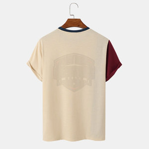 T-shirts décontractés d'été pour hommes personnalisables de haute qualité en gros - Polyester/Coton respirant et écologique à manches courtes pour activités sportives - Product Image 2