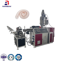 Machine automatique de fabrication de tuyaux et conduites de ventilation en PU/TPU à vis simple, contrôlée par PLC, avec moteur et boîte de vitesses