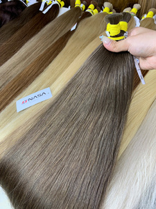 Extensions de cheveux humains vierges de haute qualité en gros, 100 grammes, 28 pouces, couleurs blondes, avec des extrémités super doublement tirées - Product Image 4