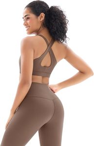 Ensemble de leggings sans couture et soutien-gorge de sport pour femmes, haute élasticité, yoga, course à pied, vêtements de sport - Product Image 2