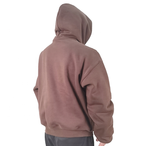 Sweat à capuche de haute qualité en coton épais, logo personnalisé de luxe, chaud, épais, surdimensionné, double couche, streetwear, sweat à capuche pour homme - Product Image 4