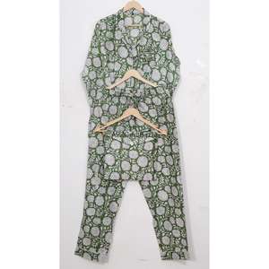 Ensemble de pyjama long de luxe à imprimé floral romantique en coton 100 %, tenue de nuit d'hiver à manches longues et pantalon, ensemble de vêtements de détente - Product Image 5