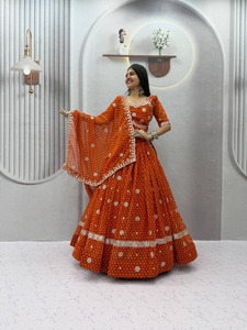 Nuevo Diseño de Conjunto Lehenga Choli de Georgette Estampado para Mujer, Traje Tradicional de Boda, Largo hasta el Suelo, Corte Holgado, Estilo Étnico - Product Image 6