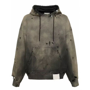 Nouveau design – Sweat à capuche vintage délavé pour homme, coupe oversize, style streetwear, vente en gros pour fournisseurs - Product Image 3