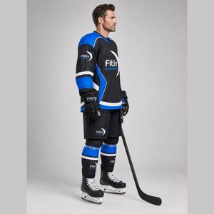 Uniforme de hockey sur glace au design très populaire, meilleure qualité, nouvelle arrivée, respirant, unisexe, imprimé par transfert thermique, faible MOQ - Product Image 2