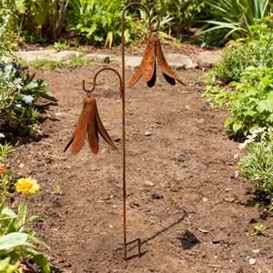 Piquets de jardin modernes en acier galvanisé, design floral rustique pour décoration extérieure - Product Image 6