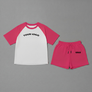 Conjunto de Dos Piezas de Verano para Mujer, Camiseta y Pantalones Cortos, Casual, Transpirable, de Alta Calidad, con Logotipo Personalizado, al por Mayor - Product Image 3
