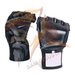 Guantes de Entrenamiento MMA de Medio Dedo con Logotipo Personalizado de Alta Calidad, Correa de Muñeca Ajustable, Material PU, Cierre de Gancho y Bucle - Product Image 2
