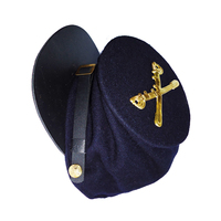 Gorras Kepi de la Más Alta Calidad con Bordado de Reproducción Americana, Patrón de Banda de Sudor de Lana Americana y Corona Dorada Médica