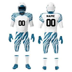 Conjunto de Uniforme de Fútbol Americano Personalizado con Luces de Neón, Color Naranja y Azul Marino, Número 23 Impreso Digitalmente, Pantalones Cortos con Cintura Elástica de Malla - Product Image 1