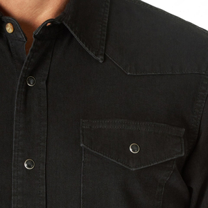 Camisa de Vestir Casual para Hombre, Personalizada de Fábrica, OEM, con Botones, Manga Larga, Estilo Denim, Antiarrugas, de Secado Rápido, Mega - Product Image 4