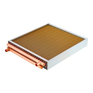 Scambiatore di calore acqua-aria 22 x 22 pollici, 190K BTU, con tubi alettati in rame e alette in alluminio per HVAC - Product Image 1