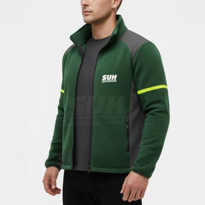 Unique Design High Quality Sherpa <b>Jacket</b> for Men Stand Collar Front Logo Winter Breathable Eco-Friendly Casual - Product Image 5