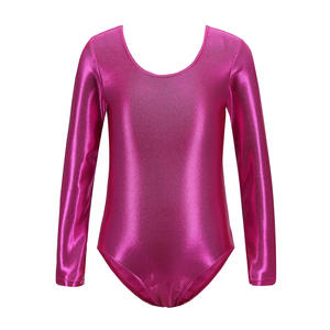 Leotardo Ligero sin Mangas con Cuello Redondo para Niñas, Color Negro Sólido, para Gimnasia y Danza, Elegante, Ajuste Perfecto para Todas las Temporadas, Spandex - Product Image 4