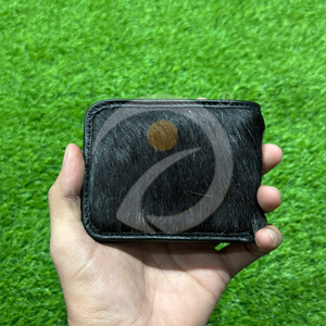 Top Selling Hair Fur Cowhide <b>Wallet</b> Mens Compact Leather Money <b>Holder</b> With Elegant Rustic Detailing - Product Image 6