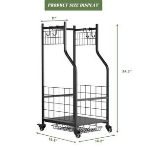 Organizzatore per Garage con Spazio Extra per Mazze da Golf, Porta Sacche da Golf, Soluzione di Stoccaggio Interno Conveniente per i Tuoi Preziosi Attrezzi da Golf - Product Image 3