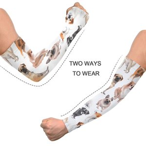 Mangas acrílicas unisex con estampado de perros y diseño digital UPF50+ de moda de verano de Splendid Apparel - Product Image 3