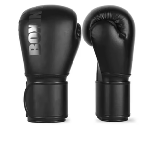Guantes de Boxeo Negros de Dedo Completo con Cierre de Cordones para Adultos, Equipo de Entrenamiento de Artes Marciales, Guantes con Logotipo Personalizado, Guantes de Entrenamiento OEM - Product Image 3