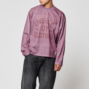 Maillot de football américain respirant à manches longues et coupe oversize en maille, style streetwear décontracté en polyester, maillot Y2K - Product Image 6