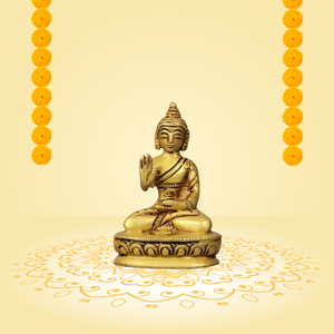 Estatua de Buda de Latón, Figura Meditando, Artesanía Metálica Hecha a Mano, Decoración para Mesa, Regalo Espiritual - Product Image 3