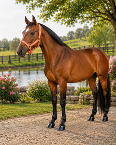 Coral Orange PP Horse <b>Halter</b> with Gold Buckles and Rings Adjustable Rope Style for Riding and Training - Product Image 5