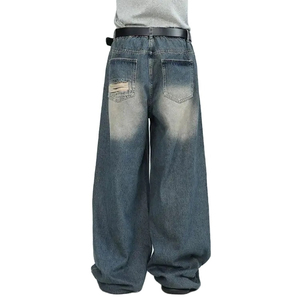 High Quality Premium Solid <b>Material</b> Latest Style Cargo Baggy <b>Denim</b> Pant Factory Direct Adjustable Rate Men Baggy <b>Denim</b> Pant - Product Image 3
