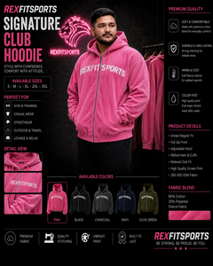 REXFITSPORTS 2026 Sudadera con capucha rosa de pana personalizada con cremallera, unisex, forro polar, estilo urbano, chaqueta con cremallera completa y paneles en contraste, privada - Product Image 2