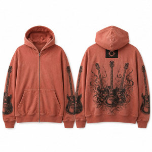 เสื้อสเวตเชิ้ตมีฮู้ดสีส้มสำหรับผู้ชาย ทรงโอเวอร์ไซส์ สวมใส่สบาย ลายฟุตบอล พร้อมลายพิมพ์ด้านหลัง ทรงปกติ เหมาะสำหรับใส่ในฤดูใบไม้ร่วง - Product Image 4