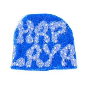 ODM OEM Gorro Jacquard de Invierno Cálido y Cómodo, de Gran Tamaño, con Diseño de Moda Novedoso, Personalizable, Liso, con Pedrería y Etiqueta de Cuero Personalizada - Product Image 1