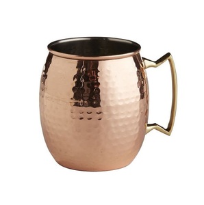 Cocktail Wholesale Copper Mule Mug Set with Copper <b>Straws</b> Custom Golden Hammered Moscow MIINOX MW-MMMC Eco-Friendly - Product Image 2