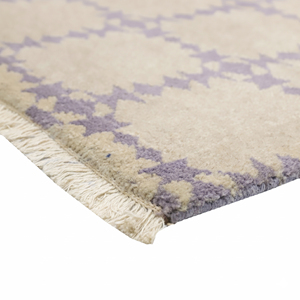 Alfombra DECORDEC Personalizada, Ecológica, de Lana Gruesa, Moderna, Color Marfil Carbón, Diseño Abstracto, Patrón Ornamental Repetitivo, Antideslizante - Product Image 6