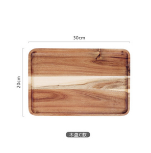 Plateau de service en bois d'acacia pour le thé, le café et les aliments - Product Image 4