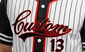 Camiseta de béisbol personalizada para hombre – Camiseta de equipo con nombre y número personalizados, ropa deportiva a rayas - Product Image 6