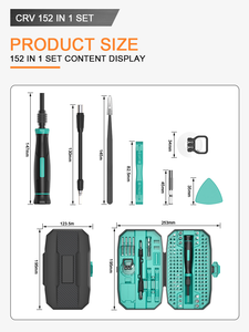 NUEVO Juego de Destornilladores Magnéticos 152 en 1 con Mango de Acero, Destornilladores de Precisión Torx y Hexagonales, Kit de Reparación para Computadora/PC/Teléfono, OEM Disponible - Product Image 5