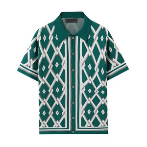 เสื้อเชิ้ตผู้ชายไซส์ใหญ่ ดีไซน์เนอร์ แบรนด์ดัง ผ้าถัก ระบายอากาศ แห้งเร็ว สไตล์ญี่ปุ่น น้ำหนัก 220 กรัม ติดกระดุมเต็มตัว ดีไซน์ใหม่ - Product Image 3