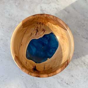 Tazón para Ensalada de Resina y Madera Hecho a Mano, Ecológico, de Alta Calidad, Estilo Costero, Lavable, Colores Personalizables para Cocina y Hogar - Product Image 2