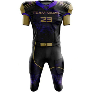 Uniforme de Fútbol Americano para Adultos, Último Modelo, 100% Poliéster, Impresión Sublimada, Tela de Malla, Nombres/Números de Equipo Personalizados, Colores Personalizados - Product Image 6