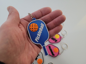 Mini Pickleball Keychain Featuring Paddle and Ball Charm High Quality Metal <b>Ring</b> Ideal for Keys Travel Bags and Daily Carry - Product Image 1