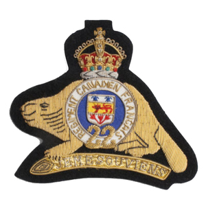 Custom Made Embroidered Fabric Textile Badges-Durable Stylish Premium Hand Embroidery with Gold & Red Colors Canvas Material - Product Image 2