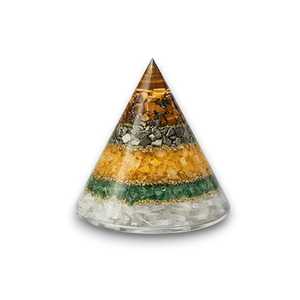 Pirámide de orgón Dhanyog, pirámide de orgón de cristal multicapa, torre de resina, decoración Feng Shui para el hogar - Product Image 1