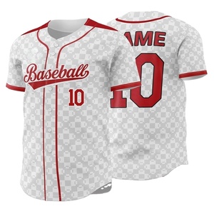 Maillot de baseball boutonné pour hommes de la meilleure qualité Maillot de baseball à manches courtes Hipster Hip Hop Maillot de baseball à séchage rapide pour hommes - Product Image 1