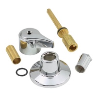 Kit de garniture de robinet de douche en métal durable à poignée unique, vanne à boisseau sphérique, finition chromée OEM, composants de remplacement