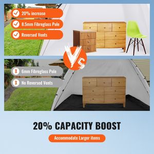 Tenda da Verniciatura Fai-da-te Portatile Grande con Schermo a Rete sul Fondo e Design per Arredamento - Product Image 4
