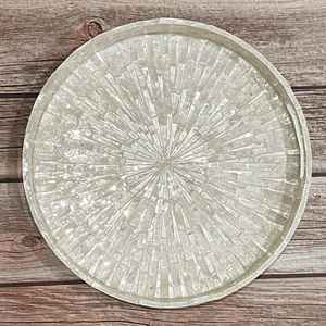 ถาดหกเหลี่ยมฝังเปลือกหอยมุกแบบปรับแต่งได้ขายดีที่สุด ถาดเสิร์ฟหวายลายเปลือกหอยฝังประดับ - Product Image 4