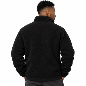 Blouson Bomber Homme Personnalisé avec Logo OEM en Polaire Entièrement Zippé, Col Montant, Épais et Chaud pour l'Hiver – Vente en Gros Fabricant - Product Image 2