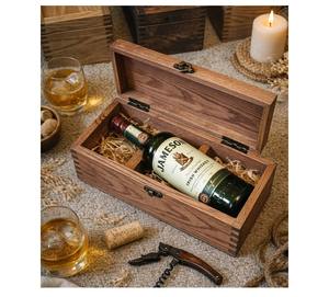 Support à bouteilles en bois original pour comptoir de cuisine, support de rangement pour bouteilles de vin, présentoir en bois naturel fait main - Product Image 2