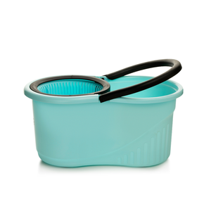 Elegante cubo de fregado giratorio de plástico con sistema de limpieza de suelos de giro suave y fácil escurridor para uso doméstico en cocina. - Product Image 3