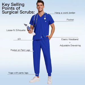 Ensemble de Blouse et Pantalon d'Infirmière en Tissu Doux Premium Écologique, Sans Coutures, à Détection par Aiguille, Couleur et Design Personnalisables, Uniformes Médicaux - Product Image 2